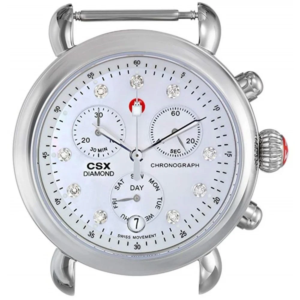 MICHELE CSX MW03M00A0046 WOMEN'S CHRONOGRAPH DIAMOND CASE & BAND SWISS QUARTZ